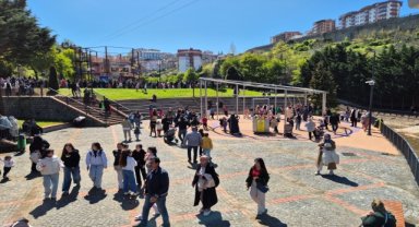 Trabzon'da çocuklar Macera Parkı'nda yoğunluk oluşturdu