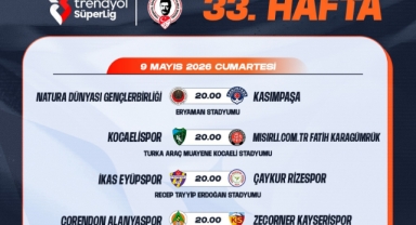 Trendyol Süper Lig'de 33. hafta programı belli oldu