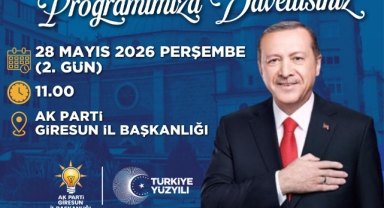 AK Parti Giresun Teşkilatı Bayramlaşma Programında Buluşacak!