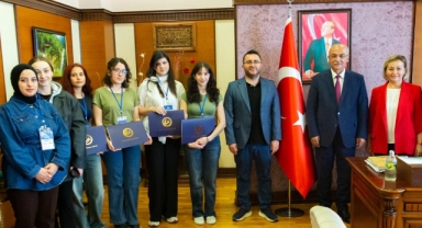 Erasmus Programı ile Giresun'a Gelen İspanyol Öğrenciler Rektör Can ile Buluştu