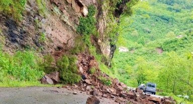 Giresun’da Heyelanlara Karşı Yoğun Mesai