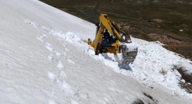 Giresun'da Mayıs Ayında Kar Mücadelesi