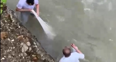 Giresun'da sele kapılan amca ve yeğenin son görüntüleri ortaya çıktı
