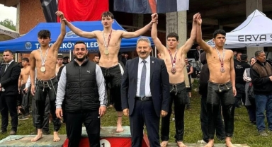 Giresunlu Sporculardan Yağlı Güreşlerde Başarı