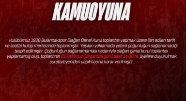 1926 Bulancakspor'un Olağan Genel Kurulu Ertelendi