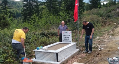Espiye'deki Şehit Mezarlığında Çevre Düzenlemesi Yapıldı