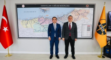 Espiye Kaymakamı Kavanoz'dan Karayolları Bölge Müdürü Aşık'a Ziyaret