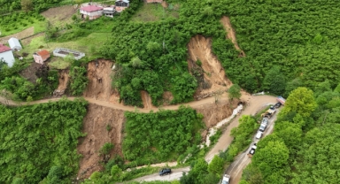 Giresun'da heyelan nedeniyle boşaltılan ev sayısı 33'e çıktı! 