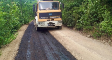 Giresun İl Özel İdaresi'nden Kemaliye Köyü'nde Yol İyileştirme Çalışması