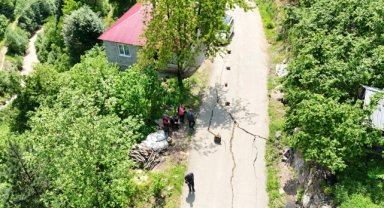 Giresun'da heyelan nedeniyle 21 ev tedbir amacıyla boşaltıldı