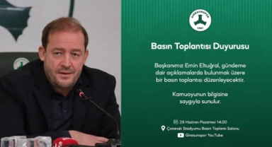 Giresunspor'dan Basın Toplantısı Duyurusu