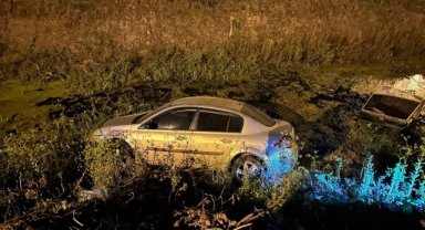 Samsun'da tarlaya giren otomobilin sürücüsü yaralandı