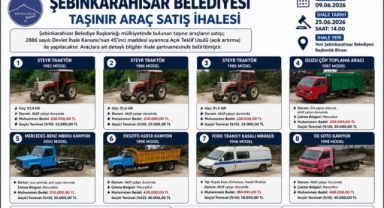 Şebinkarahisar Belediyesi'nden Araç Satış İhalesi: Çok Sayıda Araç Açık Artırmayla Satılacak