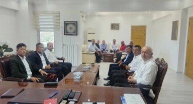 Alucra'da Muhtarlardan Kaymakam Kandemir'e Hayırlı Olsun Ziyareti