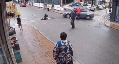 Bulancak'ta Yürekleri Ağza Getiren Kaza Kamerada!