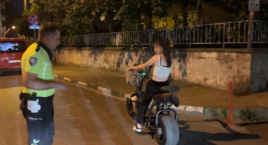 Elektrikli bisiklet sürücüsü alkollü çıktı, 