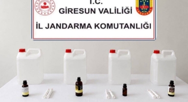 Giresun'da Kilolarca Tütün ve Kaçak Alkol Malzemeleri Ele Geçirildi