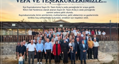 Kaymakam Dr. Yasin Ardıç İçin Veda Programı Düzenlendi