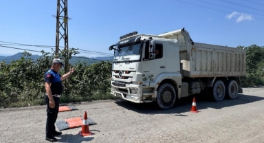 Ordu'da ağır tonajlı araç denetimi: 11 araca ceza