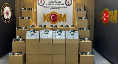 Samsun'da 1 milyon 350 bin makaron ele geçirildi