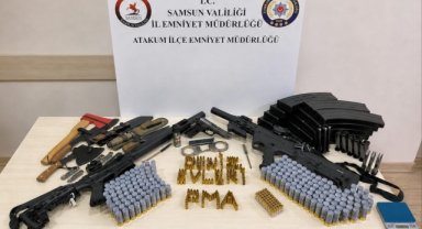 Samsun'da ruhsatsız silah ve mühimmat ele geçirildi