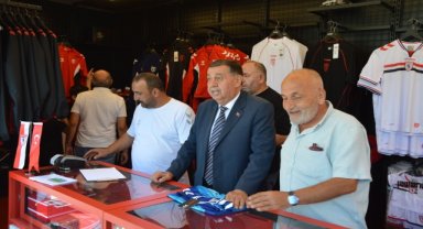 Samsunspor tırı Havza'da taraftarlarla buluştu