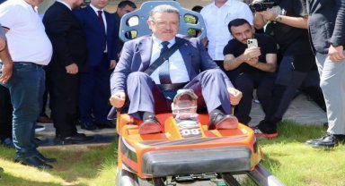 Trabzon'da 850 metrelik dağ kızağı tesisi hizmete başladı 