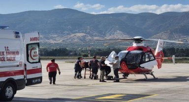 Ambulans helikopter 78 yaşındaki kadın için havalandı