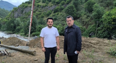 Dereli'de Aksu Deresi'ne Taşkın Koruma Duvarları İnşa Ediliyor