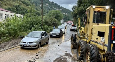 Giresun'da sağanak etkili oldu 