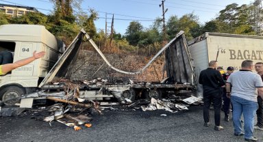 Giresun'da tırda çıkan yangın söndürüldü 