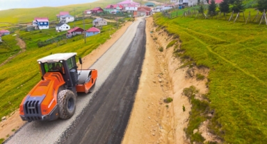GÜCE'DE YAYLA ULAŞIMINA NEFES ALDIRAN ÇALIŞMA