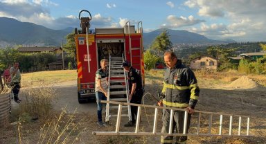 Kuyuya düşen sahipsiz köpek kurtarıldı