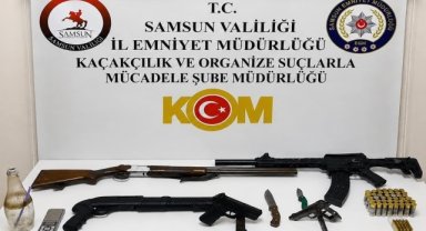 Samsun'da silah kaçakçılığı operasyonunda 3 şüpheli yakalandı