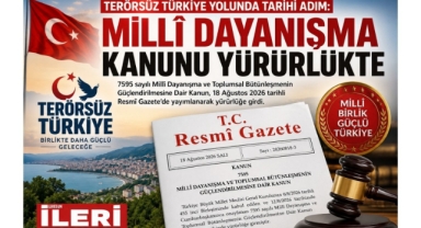 Terörsüz Türkiye Yolunda Tarihi Adım: Millî Dayanışma Kanunu Yürürlükte
