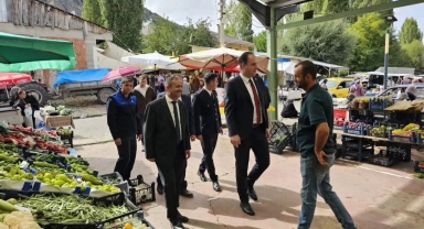 Alucra Protokolünden Pazar Yeri ve Esnaf Ziyareti