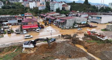 ESPİYE'DE SAĞANAK SONRASI ÇALIŞMALAR SÜRÜYOR