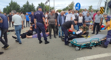 Eynesil'de Kavşak Savaş Alanına Döndü! 4 Yaralı