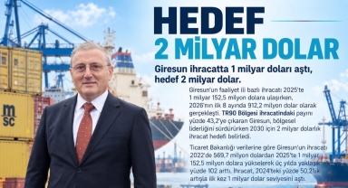 Giresun İhracatta Vites Yükseltti! Yeni Hedef Açıklandı