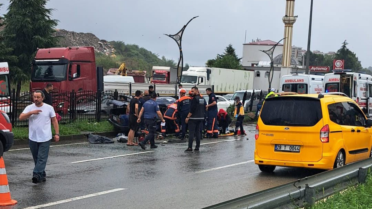 Giresun Merkez Aksu Mahallesi'nde Yağış Kaynaklı Kaza