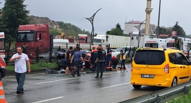 Giresun Merkez Aksu Mahallesi'nde Yağış Kaynaklı Kaza