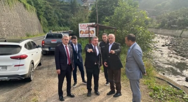 Giresun'un O Bölgesinde 3 Kilometrelik Duble Yol İçin Çalışmalar Sürüyor