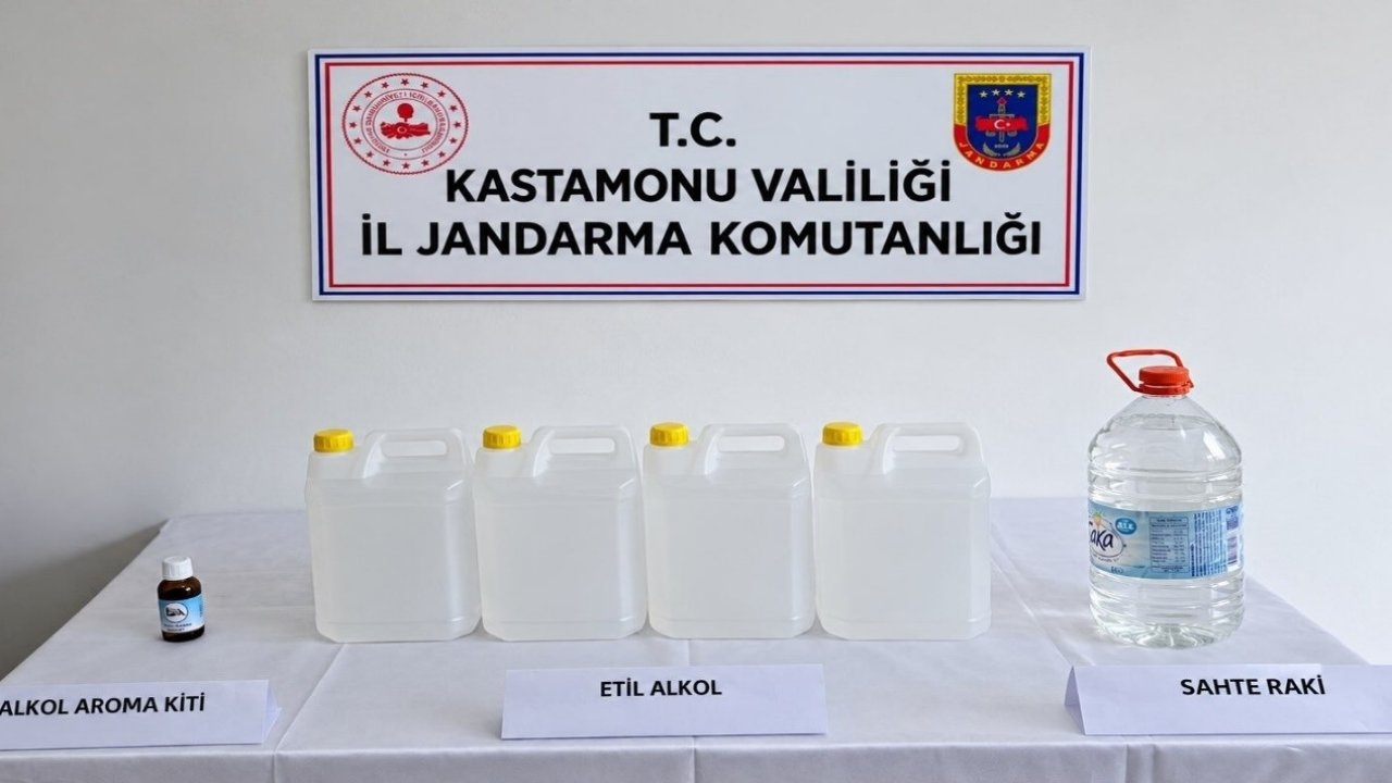 Kastamonu'da sahte içki ve yasa dışı silah operasyonlarında 8 kişi yakalandı