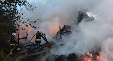 Ordu'da metruk evde çıkan yangın söndürüldü 