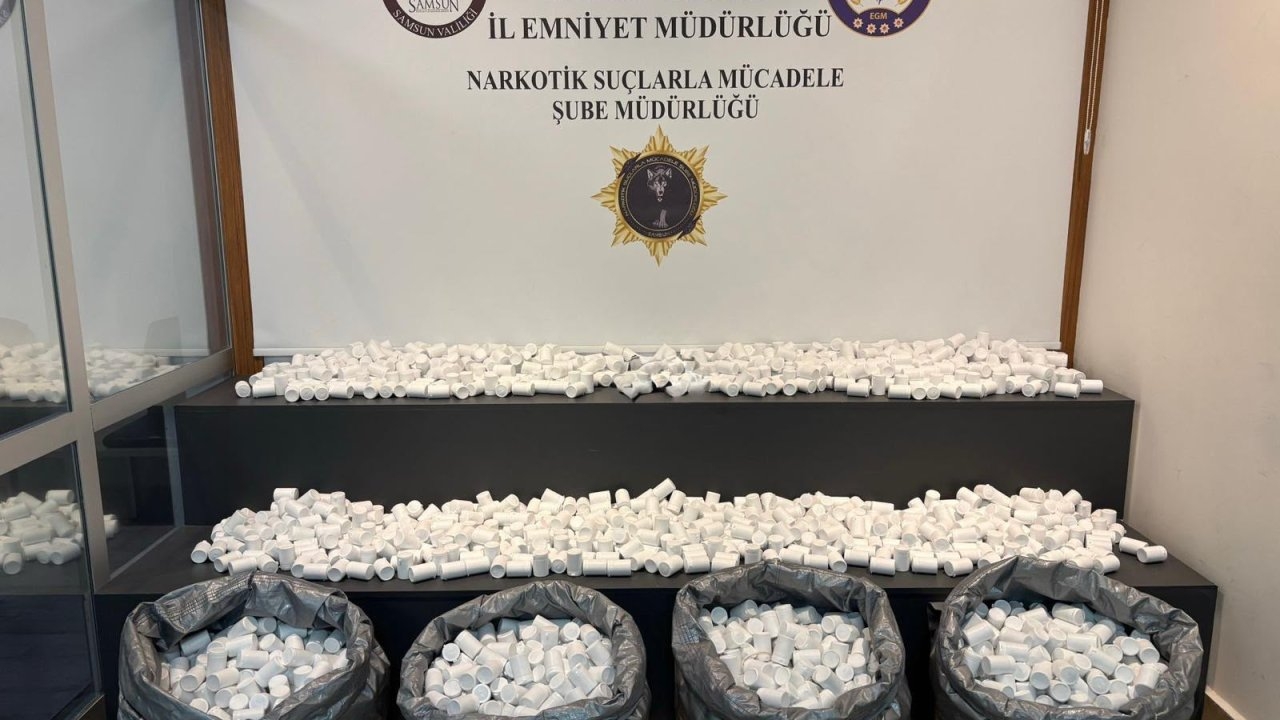 Samsun'da 130 bin 624 uyuşturucu hap ele geçirildi
