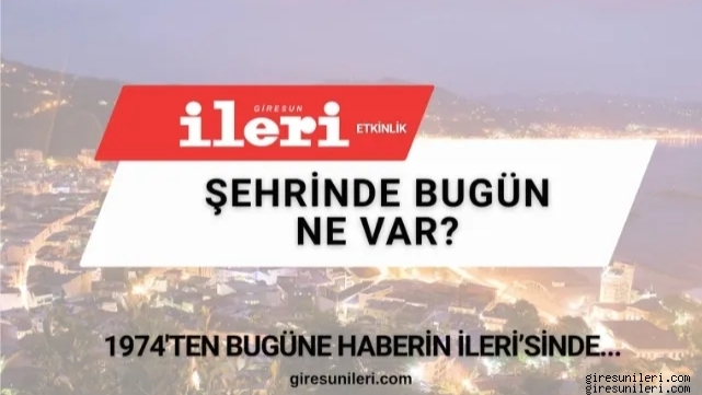 Şehrinde bugün ne var?