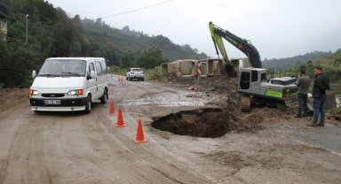 Yağlıdere'de taşkın riskine karşı menfez çalışması başlatıldı