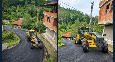 Bulancak’ta Üç Köyün Yollarında Sıcak Asfalt Çalışması Tamamlandı