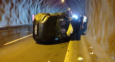 Eynesil tünelinde feci kaza!