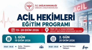 Giresun’da Acil Hekimleri İçin Eğitim Programı Düzenlenecek